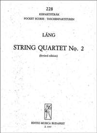 Lang, Istvan: String Quartet No. 2