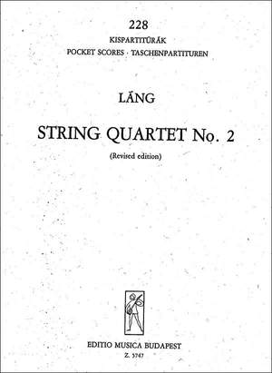 Lang, Istvan: String Quartet No. 2