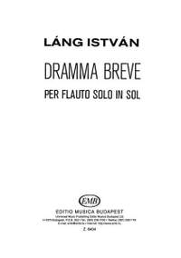 Lang, Istvan: Dramma breve per flauto solo in Sol