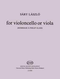 Sary, Laszlo: For Violoncello or Viola