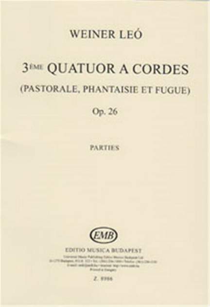 Weiner, Leo: String Quartet No. 3