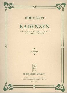 Dohnanyi, Erno: Cadenzas to Mozart's Piano Con in Eb maj