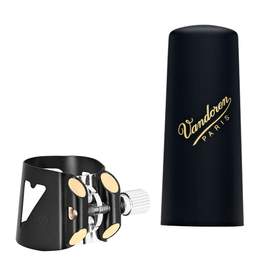 Vandoren Ligature Optimum Bass Clarinet Black with Plastic Cap
