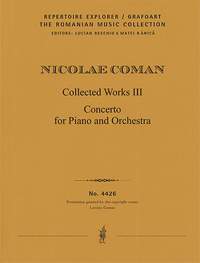 Coman, Nicolae: Concerto for Piano and Orchestra (first print)