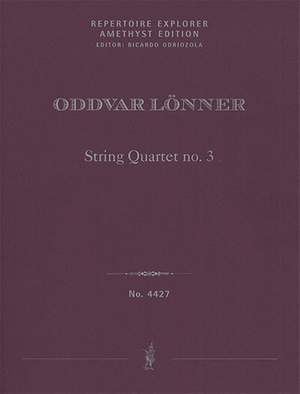 Lönner, Oddvar: String Quartet no. 3 (score & parts / first print)