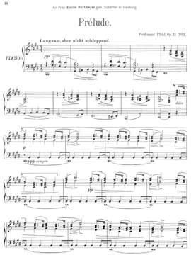 Pfohl, Ferdinand: Suite élégiaque. Cinq morceaux pour piano op. 11