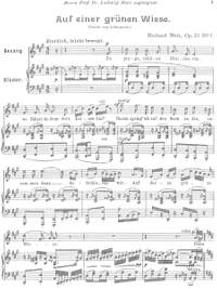 Wetz, Richard: Fünf heitere Lieder op. 23 for (high) voice and piano (2 Copies)