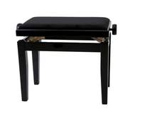 GEWA Piano bench Deluxe Black high gloss Black cover