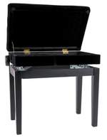 GEWA Piano bench Deluxe Compartment Black highgloss Product Image