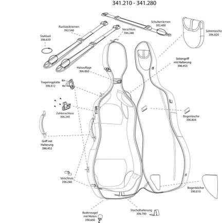 GEWA Cello case Air Latch