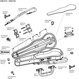 GEWA Form shaped viola case Liuteria Concerto Replacement cover size VI black
