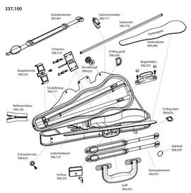 GEWA Form shaped violin cases JAEGER Prestige Neck strap