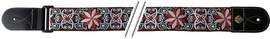 GEWA Guitar Straps F&S Folk Jacquard Red-White
