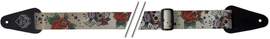 GEWA Guitar Straps F&S Tattoo-Edition Skulls and Roses White