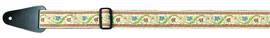 GEWA Guitar Straps F&S Folk Jacquard light-coloured, flowers