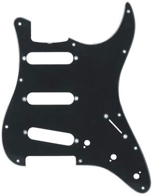 Partsland Pickguard Stratocaster Modell black, 3-layered