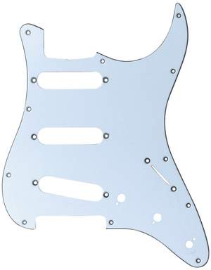 Partsland Pickguard Stratocaster Modell white, 3-layered