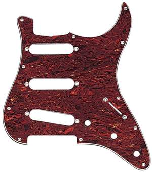 Partsland Pickguard Stratocaster Modell tortoise, 3-layered