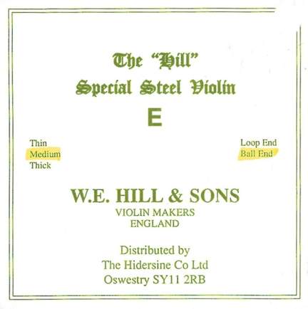Hill Violin strings Thin