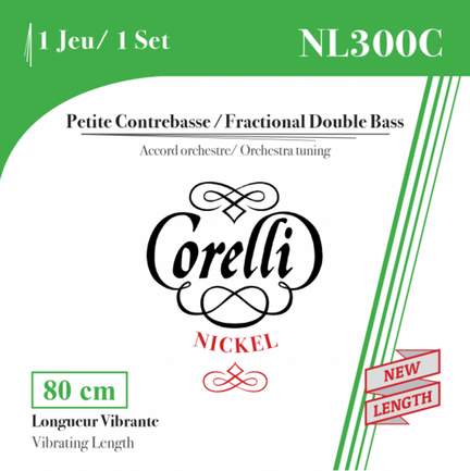 Corelli Double bass strings Fractional - small scale Set 1/8 size