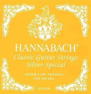 Hannabach Strings for classic guitar Serie 815 Super Low Tension Silver special H/B2