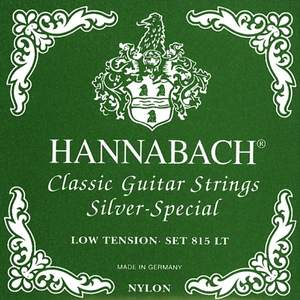 Hannabach Strings for classic guitar Serie 815 Low tension Silver special Set low