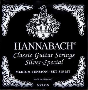 Hannabach Strings for classic guitar Serie 815 Medium tension Silver special E6w