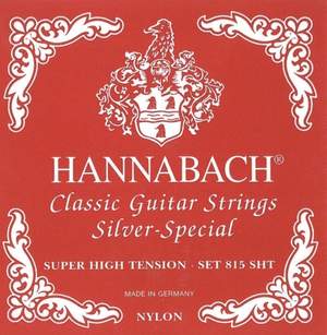 Hannabach Strings for classic guitar Serie 815 Super High Tension Silver special E6w