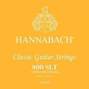 Hannabach Strings for classic guitar Serie 800 Super Low Tension Silver plated E1