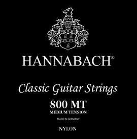 Hannabach Strings for classic guitar Serie 800 Medium tension Silver plated Set of 3 bass