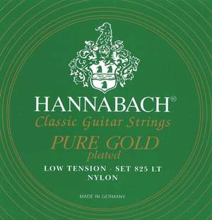 Hannabach Strings for classic guitar Serie 825 Low tension specialized gold plated Set low