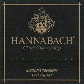 Hannabach Strings for classic guitar Series 728 Medium Tension Custom Made 3er Discant medium