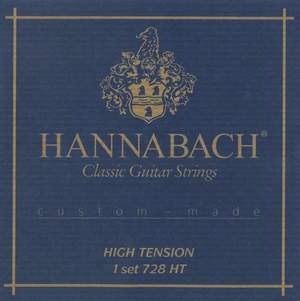 Hannabach Strings for classic guitar Series 728 High Tension Custom Made Set high tension