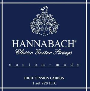 Hannabach Strings for classic guitar Series 728 Custom Made Carbon Set with carbon treble