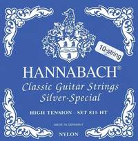 Hannabach Strings for classic guitar Serie 815 Hig Tension for 8/10 string guitar Silver special D/4