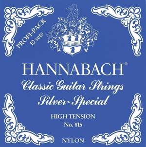Hannabach Strings for classic guitar Serie 815 Professional pack Silver special Bass-Pack Low