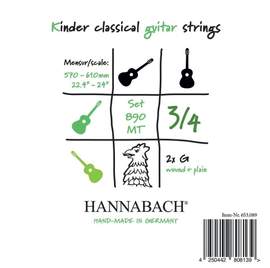 Hannabach Strings for classic guitar Serie 890 3/4 guitar for children Duel: 57-61cm E6w