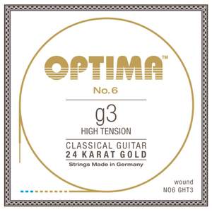 Optima Strings for classic guitar single strings G3w gold-plated