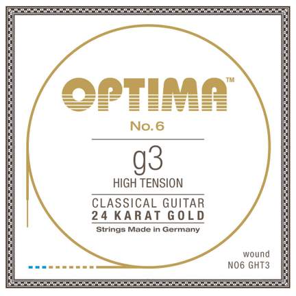 Optima Strings for classic guitar single strings G3w gold-plated