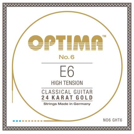 Optima Strings for classic guitar single strings E6w gold-plated