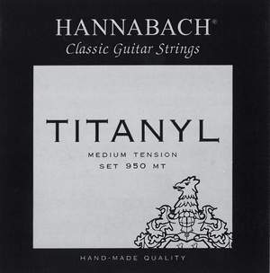 Hannabach Strings for classic guitar Serie 950 Medium tension Titanyl Set of 3 Bass