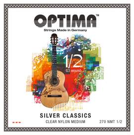 Optima Strings for classic guitar SILVER CLASSICS Guitar for children Set 1/2