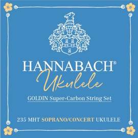 Hannabach Strings for ukulele Soprano/Concert Goldin 235MHT Set Sopran/Concert