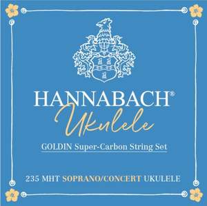 Hannabach Strings for ukulele Soprano/Concert Goldin 235MHT Set Sopran/Concert