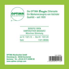 Optima Strings for zither Harp/air resonance zither nylon green 1321 Bass-Set