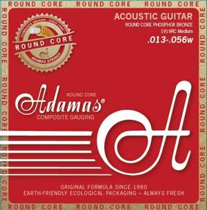 Adamas Strings for Acoustic Guitar Historic Reissue Phosphor Bronze Round Core Medium .013-.056