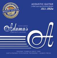 Adamas Strings for Acoustic Guitar Nuova phosphor bronze coated Super-Light .011-.052