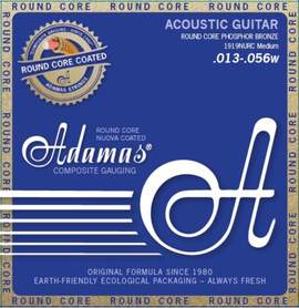 Adamas Strings for Acoustic Guitar Nuova Phosphor Bronze coated round core Medium .013-.056