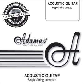 Adamas Strings for Acoustic Guitar Nuova coated single string plain - bare steel string .014"/0,36mm