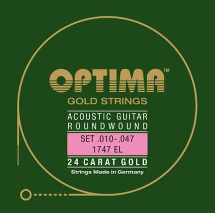 Optima Strings for Acoustic Guitar Gold strings E6 .047w